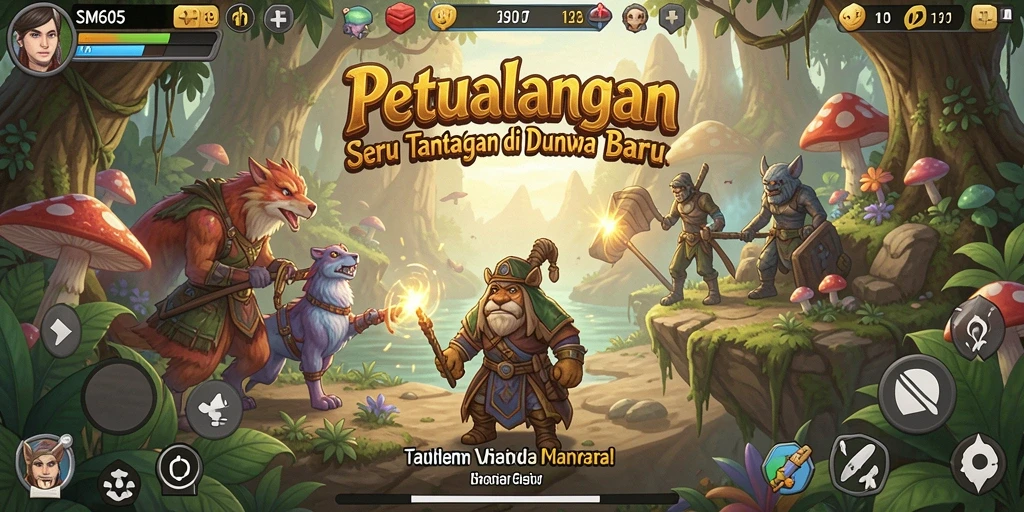 Screenshot gameplay menampilkan petualangan menantang dan grafis yang memukau.
